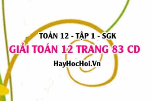 Giải Toán 12 trang 83 tập 1 Cánh Diều